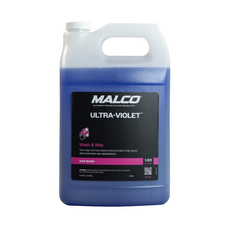 Malco Ultra Violet Premium Wash'n Wax â€“ Best 2-In-1 Car Wash and Wax/Cleans and Provides A Durable, High-Gloss Shine in One Fast and Easy Step / 1 Gallon (107101) - Image 1